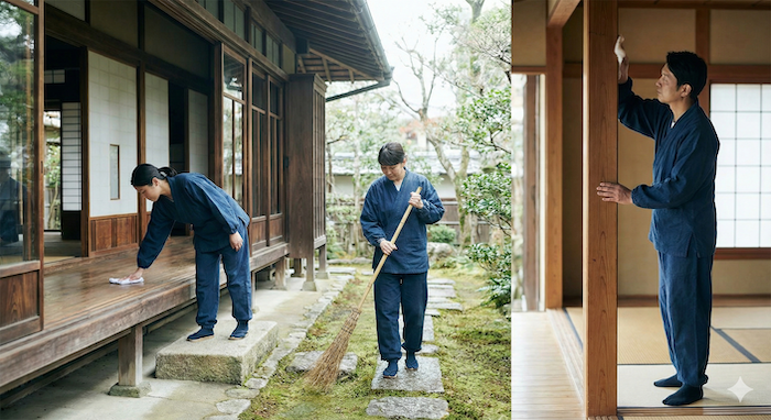 Traditional Japanese cleaning / 日本の伝統的な掃除
