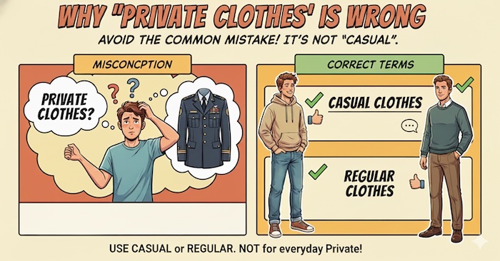 私服はprivate clothesじゃない!?