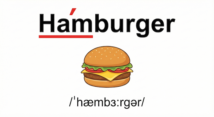 ハンバーガーの発音ガイド。