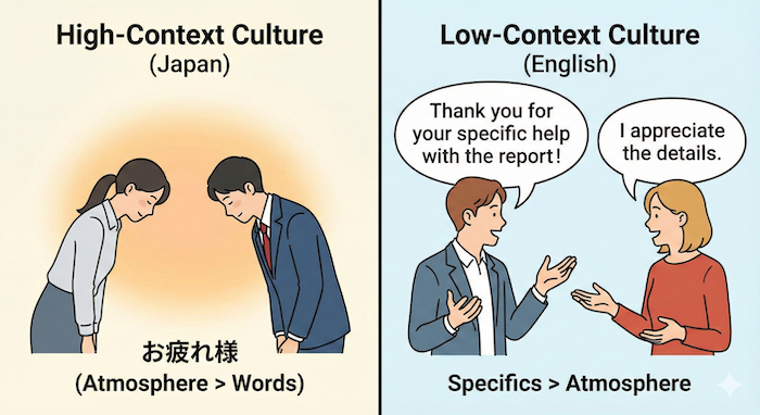 æåæ¯èŒãé«ã³ã³ãã¯ã¹ããäœã³ã³ãã¯ã¹ãã / Cultural comparison, high-context, low-context.