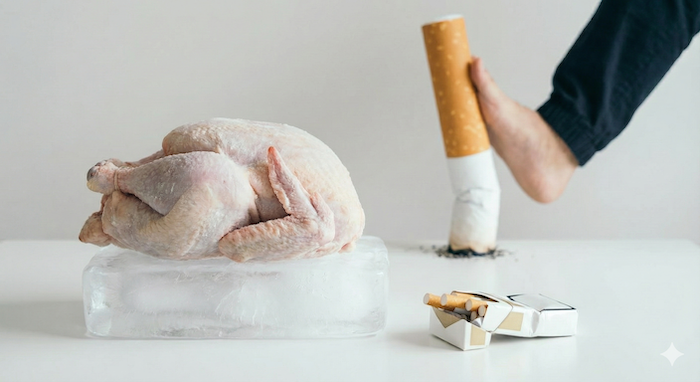Cold turkey and kick the habit / 禁煙の慣用句の視覚化