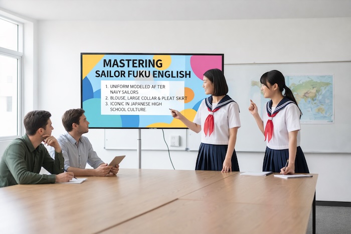 制服を英語で説明する図
