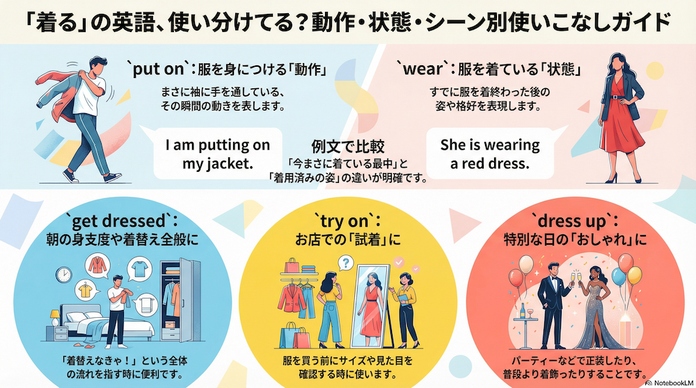 服を着るの英語 使いこなしガイド