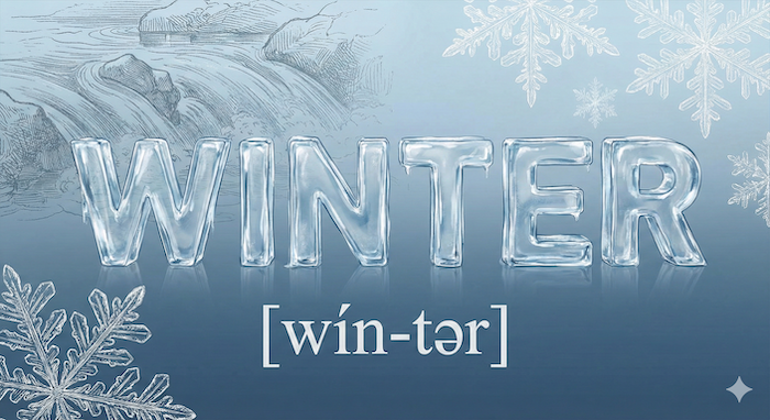 「WINTER」の文字と発音記号
